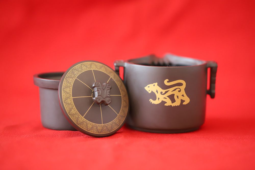 车轮纹紫砂茶具